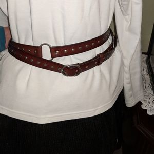 Ladies  brown leather belt